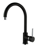 Miscelatore cucina con canna alta girevole serie Tauron nero opaco