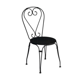 Sedia in Ferro senza Braccioli Nera