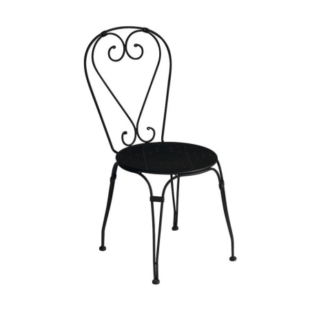 Sedia in Ferro senza Braccioli Nera