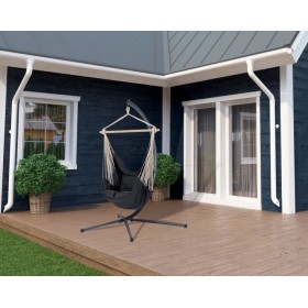 Amaca Sospesa Nera 150x110 cm Installato