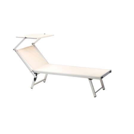 Lettino Pieghevole Prendisole Ecrù