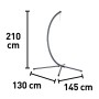 Scheda Tecnica Piede Amaca Sospesa Nera 150x110 cm