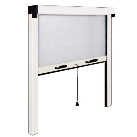 Zanzariera Avvolgibile 120x160 cm Bianco