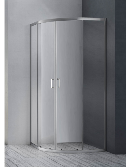 Box Doccia ad Angolo Semicircolare 80x80x190 cm Kokis