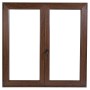 Finestra in PVC 2 Ante Noce 140x140 cm