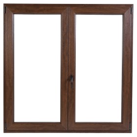 Finestra in PVC 2 Ante Noce 140x140 cm