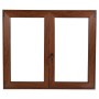 Finestra in PVC 2 Ante Noce 140x120 cm
