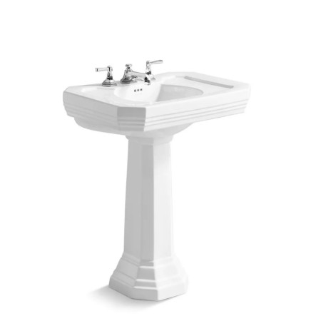 Lavabo a Colonna Bianca Retrò Vintage