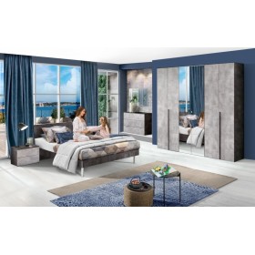 Camera con Armadio Sei Ante DON Grigia