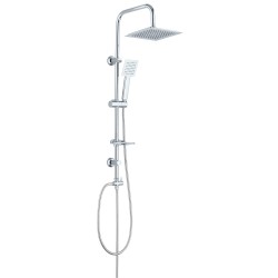 Colonna Doccia in Metallo senza Miscelatore con Accessori Quadri serie Velio quadro