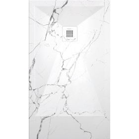 Piatto Doccia in Resina Marmo Bianco 3D 90 x Varie Misure