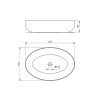 Scheda Tecnica Lavabo Ovale da Appoggio serie Aostha