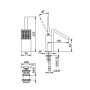 scheda tecnica miscelatore lavabo/bidet cascata