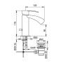 scheda tecnica miscelatore monocomando lavabo/bidet cascata