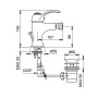 Scheda tecnica miscelatore monocomando bidet serie Classe