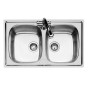 Lavello da Cucina Foster 2 Vasche 79x50 cm