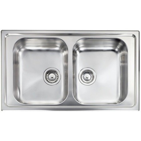 Lavello da Cucina CM 2 Vasche 86x50 cm