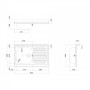 Scheda Tecnica Lavello da Cucina Gocciolatoio DX 80x50 cm