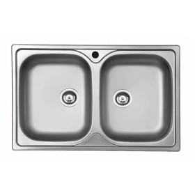 Lavello da Cucina 2 Vasche 79x50 cm