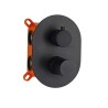 Miscelatore monocomando incasso con deviatore serie Siena nero