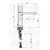 Scheda tecnica miscelatore monocomando lavabo serie Sienna nero