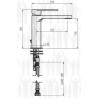 Scheda tecnica miscelatore monocomando lavabo serie Sassari