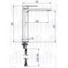 Scheda tecnica miscelatore monocomando lavabo alto serie Sassari
