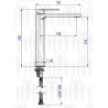 Scheda tecnica miscelatore monocomando lavabo alto serie Sassari nero