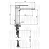Scheda tecnica miscelatore monocomando lavabo serie Sassari bianco