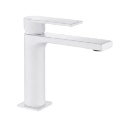 Miscelatore monocomando lavabo serie Sassari bianco