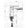 Scheda tecnica miscelatore monocomando bidet serie Siena bianco