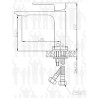Scheda tecnica miscelatore monocomando lavabo serie Bologna