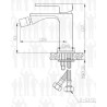 Scheda tecnica miscelatore monocomando bidet serie Bologna