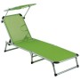Lettino Prendisole Pieghevole e Reclinabile Lime