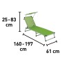 Lettino Prendisole Pieghevole e Reclinabile Lime 2