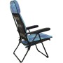 Sedia Reclinabile a Sdraio con Cuscino Blu 3