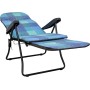 Sedia Reclinabile a Sdraio con Cuscino Blu 5