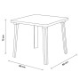 Scheda Tecnica Tavolo da Giardino Bianco 80x80 cm