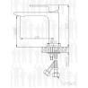 Scheda tecnica miscelatore monocomando lavabo serie Bologna nero