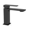 Miscelatore monocomando lavabo serie Bologna nero