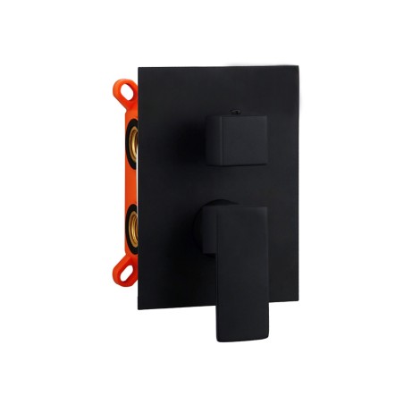 Miscelatore monocomando incasso con deviatore serie Bologna nero